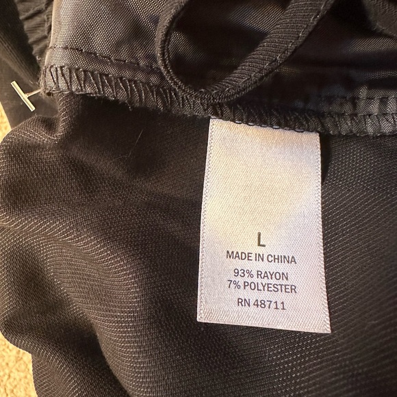 NWT Ophelia Roe Soft Drape Black Ankle Pants Elastic Waist With and Pockets L - Picture 7 of 11